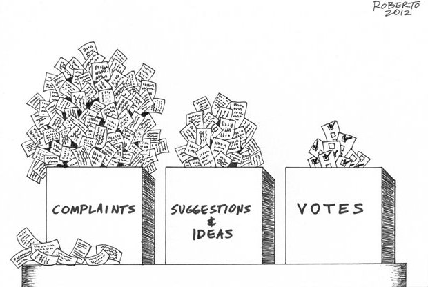 Editorial Cartoon: Complaining vs. voting